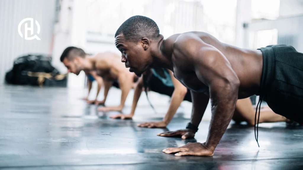 People doing push ups