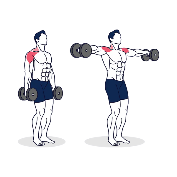 Man showing how to do Dumbbell Lateral Raise