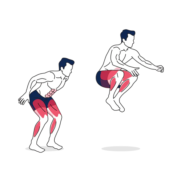 Man showing how to do Knee Tuck Jumps