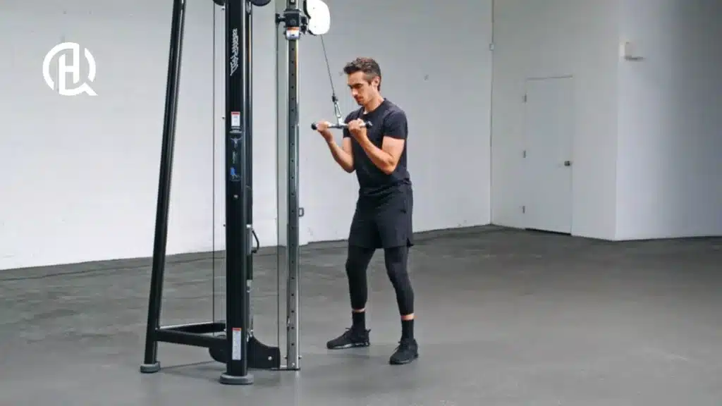 A demonstration of the Reverse Grip Cable Triceps Extension