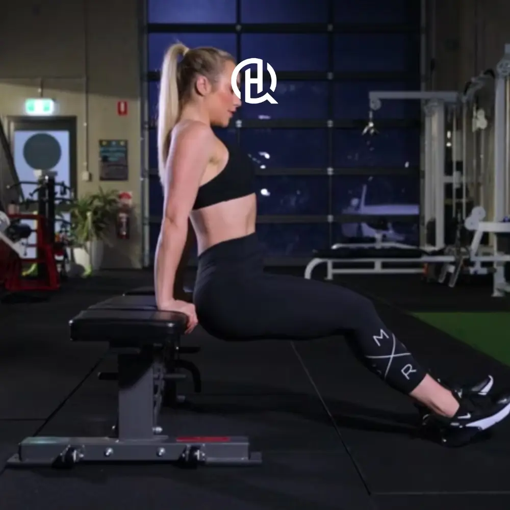 woman doing Bench Dips