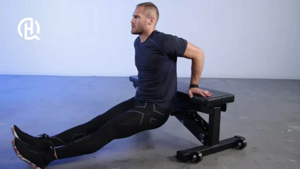 man doing Bench Dips