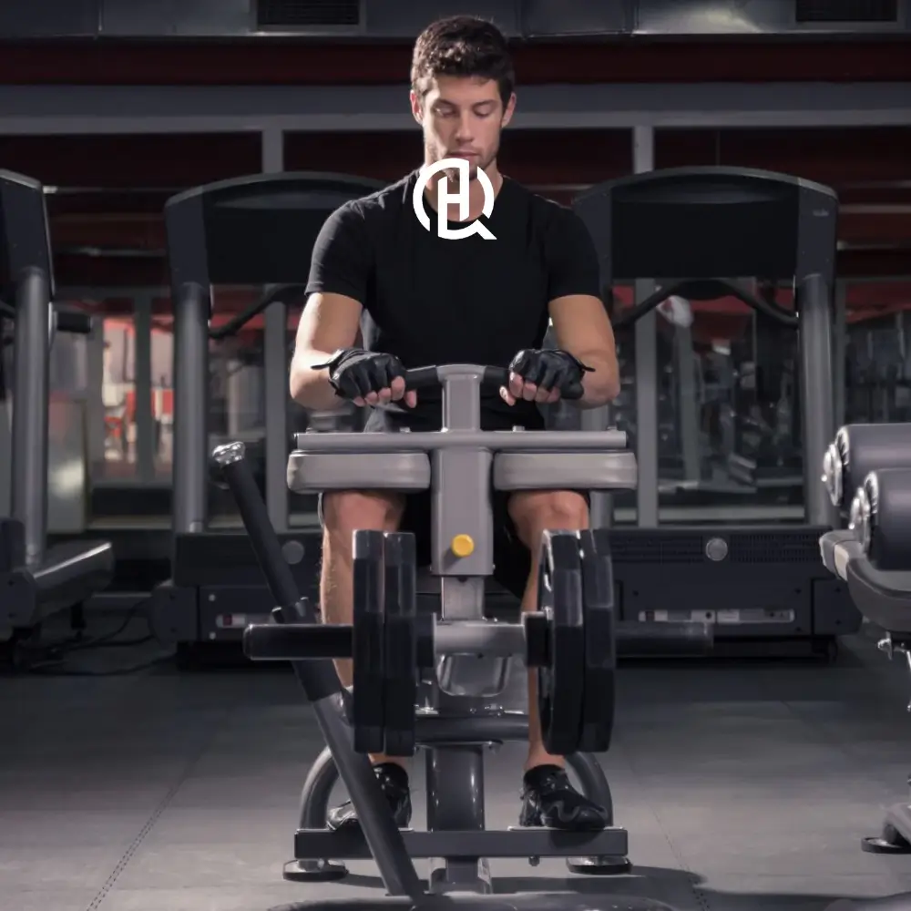 man doing Seated Calf Raises