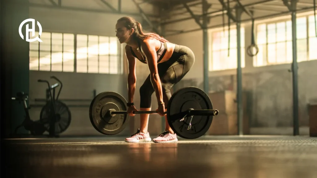 Woman doing Full-Body Exercise, deadlift