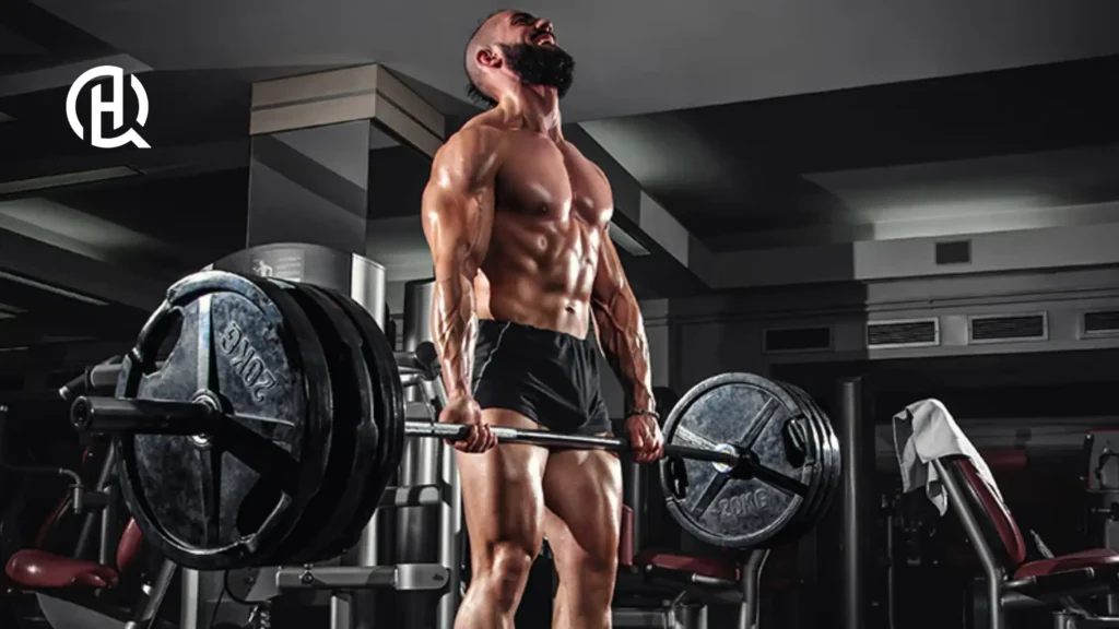 A man maxing a deadlift.